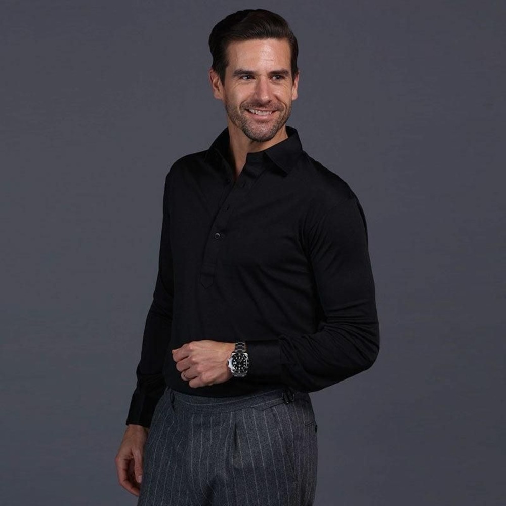 Collars & Co. NWOT Semi-Spread Collar Polo Long Sleeve Original Fit - Size XL